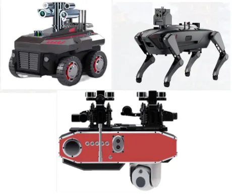 Ex-certified explosion-proof ground inspection robots on a plant site